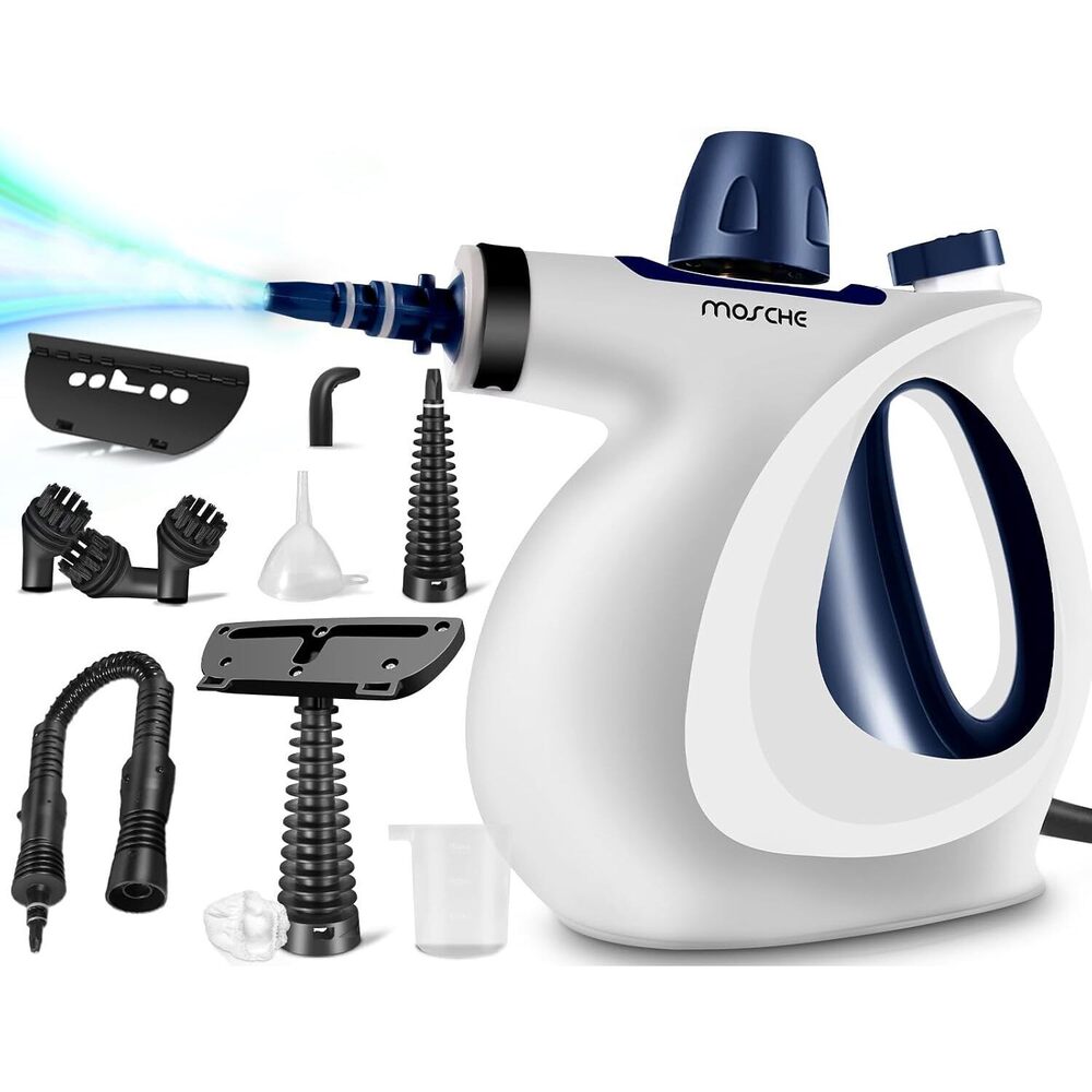 Handheld Pressurized Steam Cleaner with 11-Piece Accessory Set, Multi-Surface